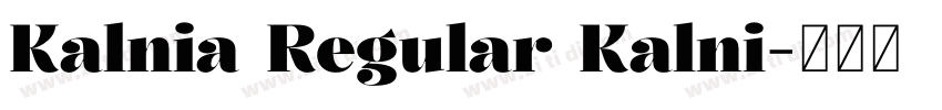 Kalnia Regular Kalni字体转换